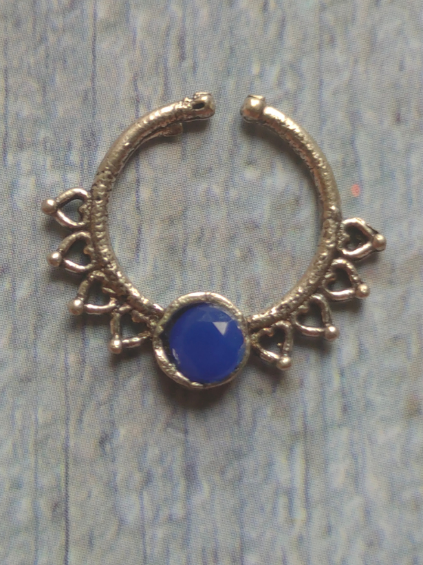 Set of Four Oxidised Silver Septum Nosepins