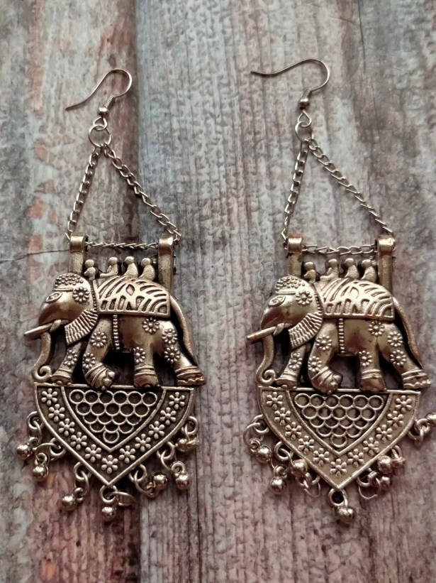 Intricately Crafted Elephant Earrings