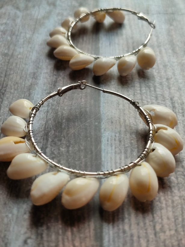 Shell Work Dangler Earrings