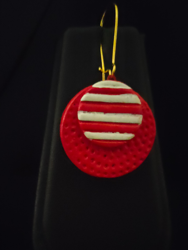 Red & White Terracotta Necklace Set