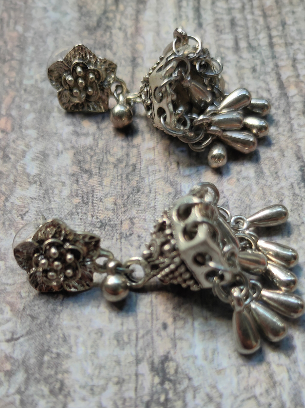 Elegant Long Chain Religious Motif Metal Necklace Set