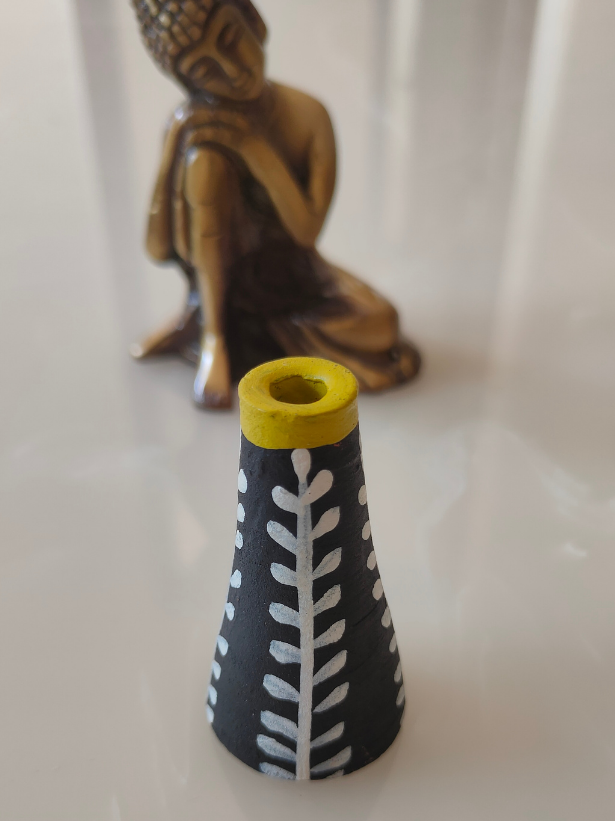 Set of 3 Small Handcrafted Terracotta Clay Pots