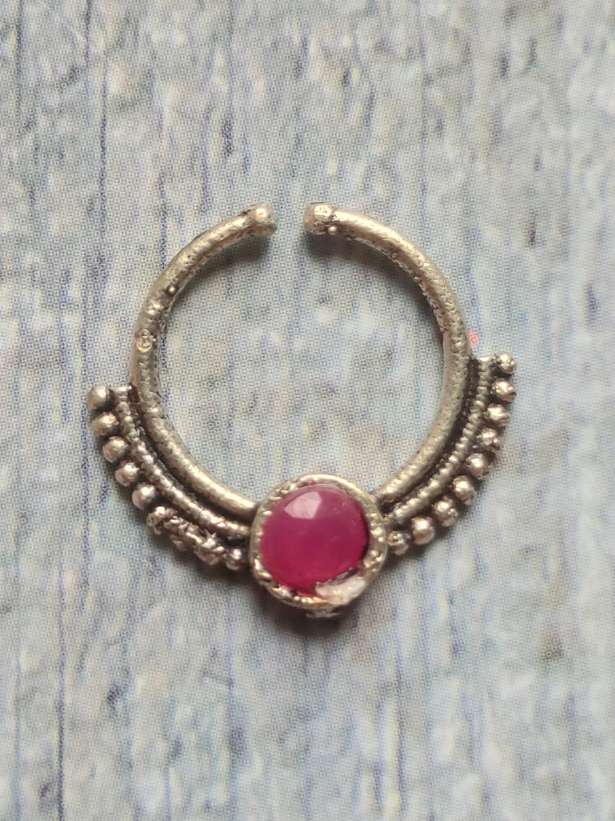 Set of Three Oxidised Silver Septum Nosepins