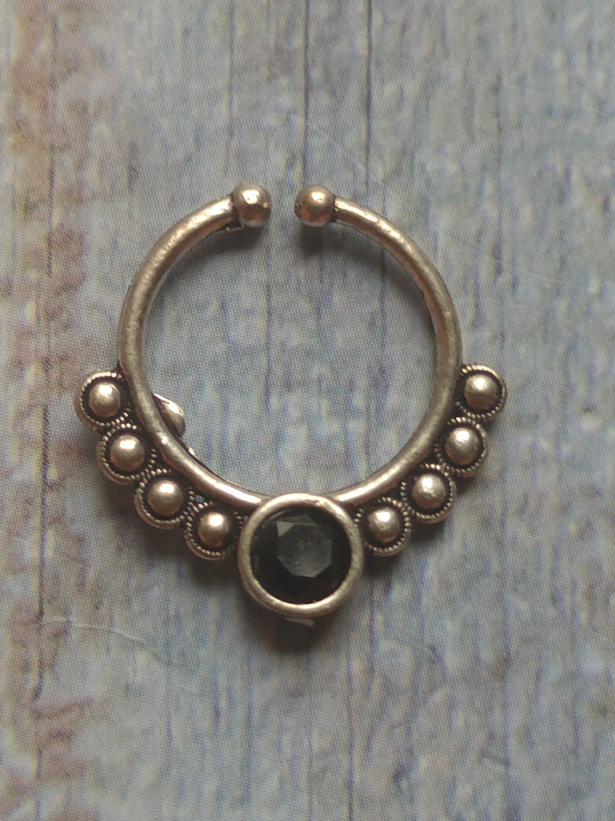 Set of Three Oxidised Silver Septum Nosepins