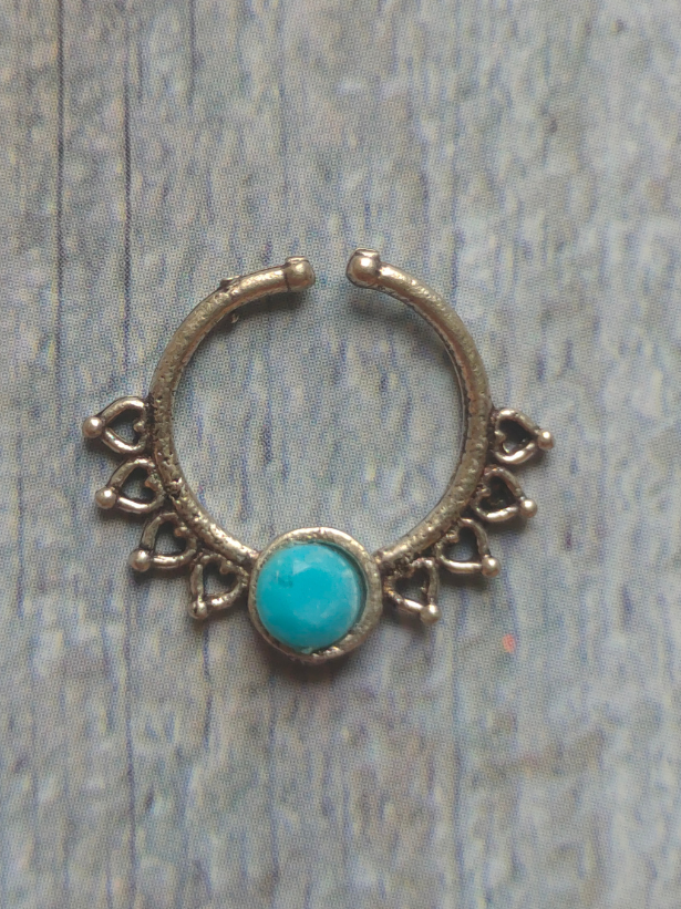 Set of Five Oxidised Silver Septum Nosepins