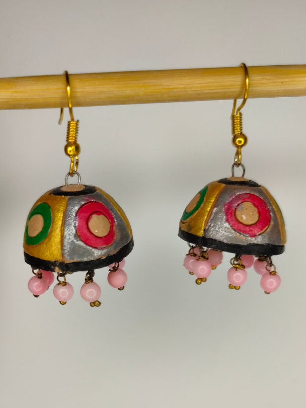 Set of 2 Handcrafted Terracotta Clay Earrings