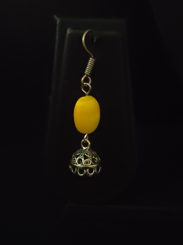 Green Kantha Work Necklace Set with Warrior Metal Pendant and Stones