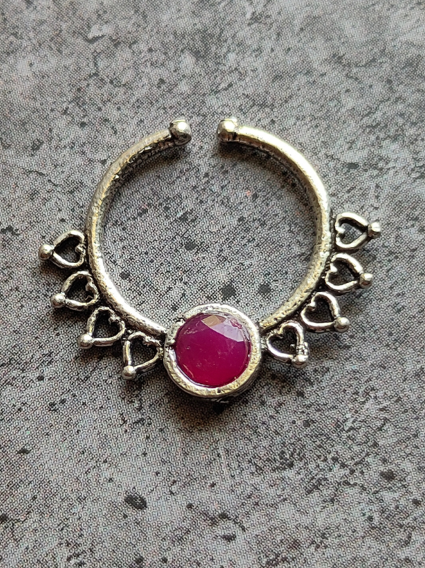 Two Oxidised Silver Septum Nosepins