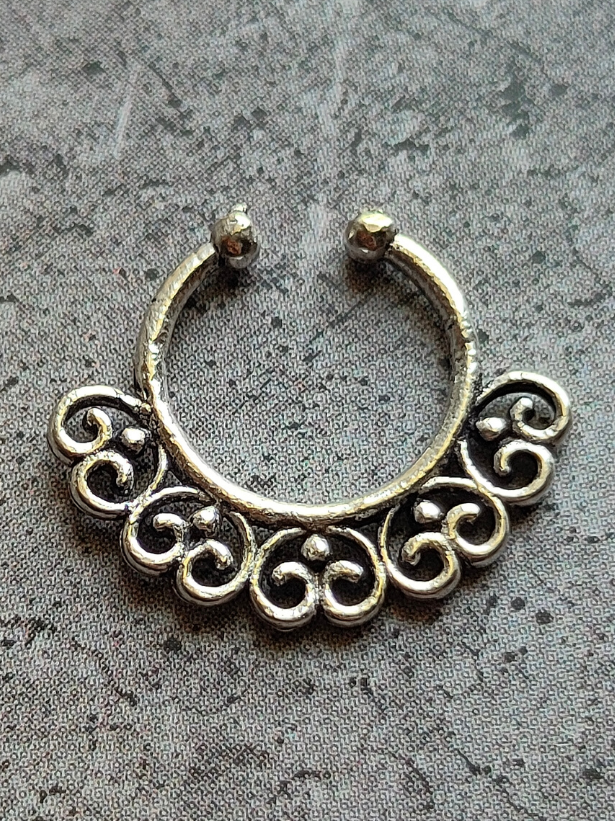 Two Oxidised Silver Septum Nosepins