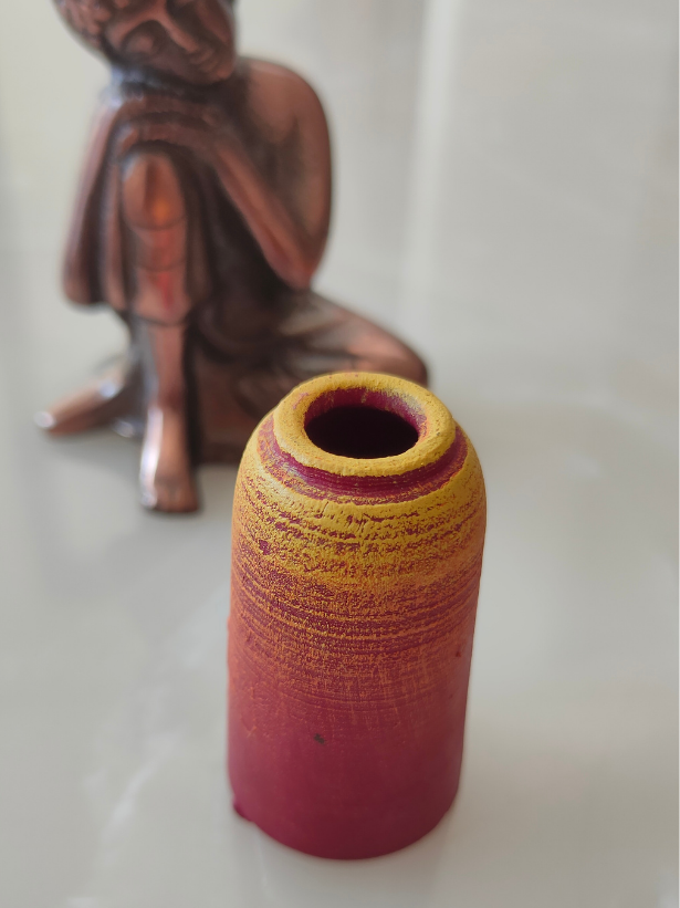 Set of 3 Small Handcrafted Terracotta Clay Pots