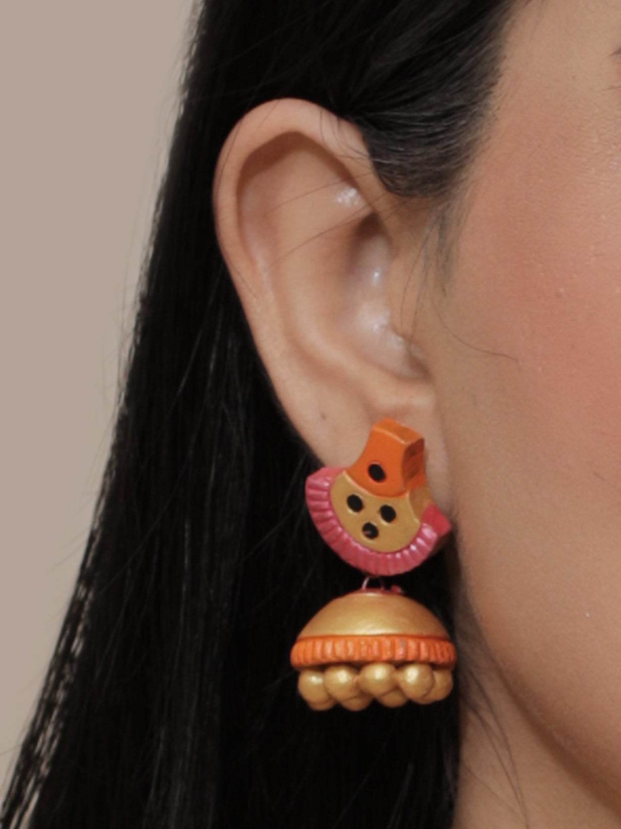 Multi-colored Beaded Terracotta Necklace Set