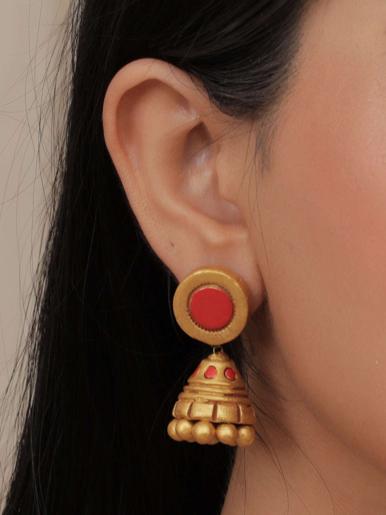 Handpainted Gorgeous Terracotta Necklace Set