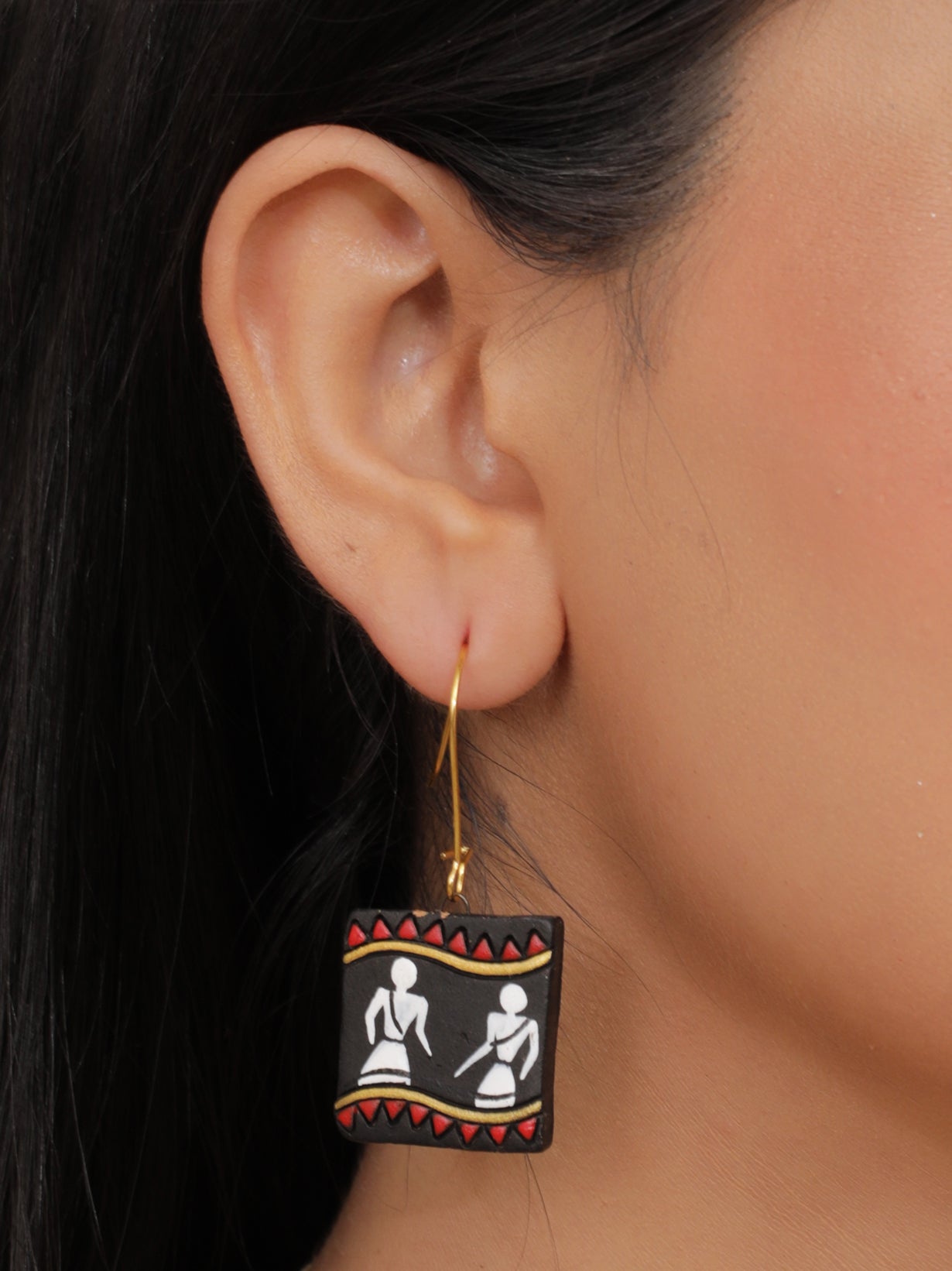 Tribal Motifs Beaded Terracotta Necklace Set