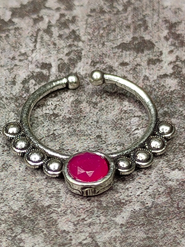 Three Oxidised Silver-Plated Petite Septum Nosepins