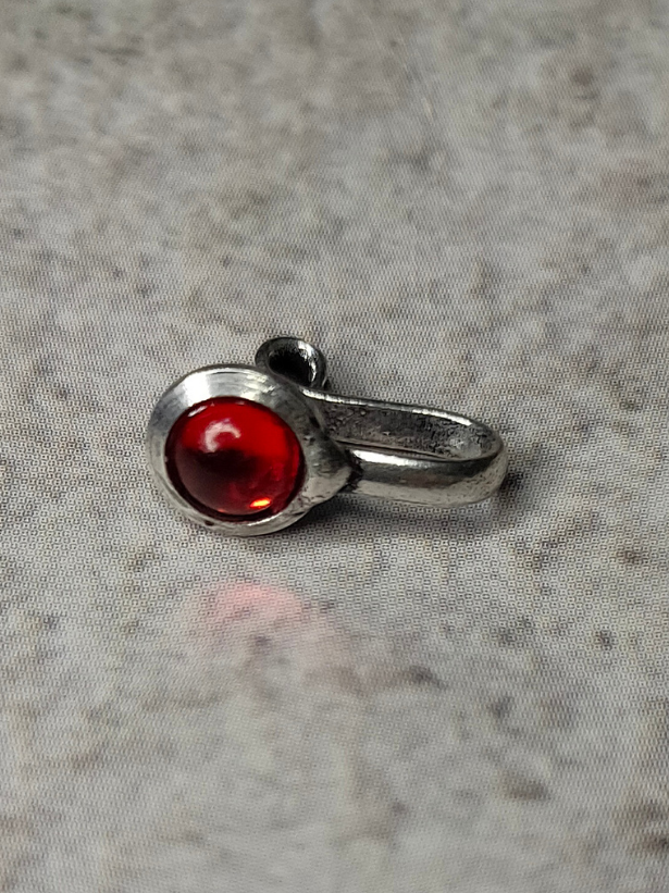 Three Flower Motifs Oxidized Silver-Plated Clip On Nosepin