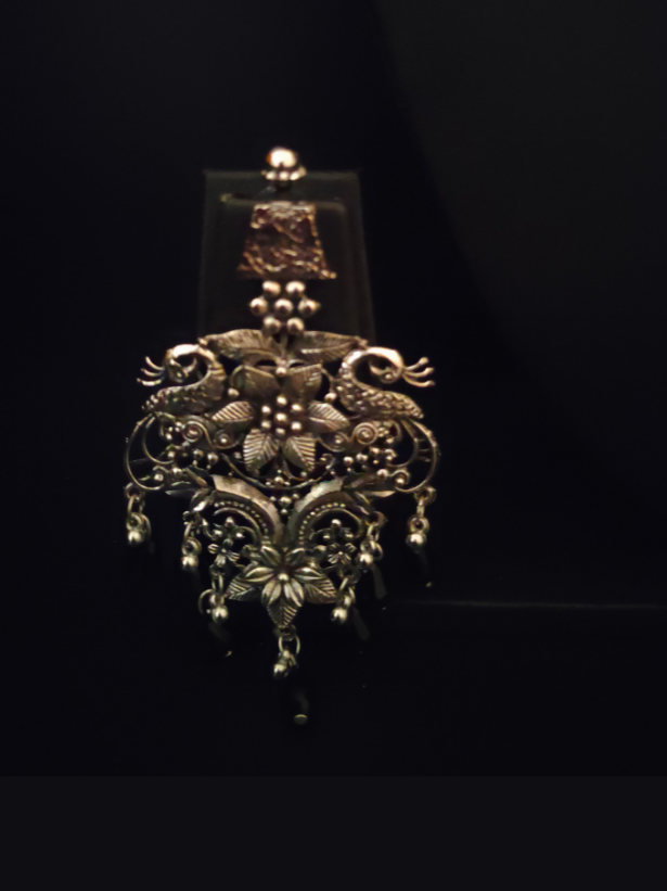 Flowers Motif Jali Pattern Statement Dangler Earrings