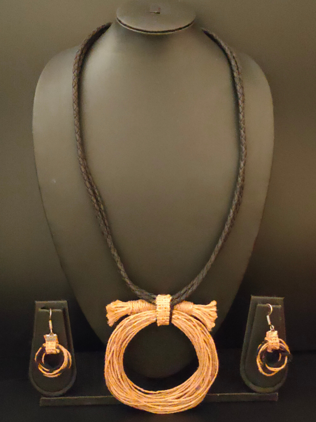 Handcrafted Eco-Friendly Twisted Rope & Jute Necklace Set