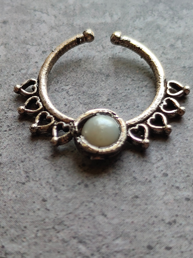 Three Oxidised Silver Tribal Septum Nosepins