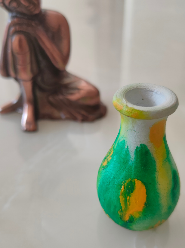 Set of 3 Small Handcrafted Terracotta Clay Pots