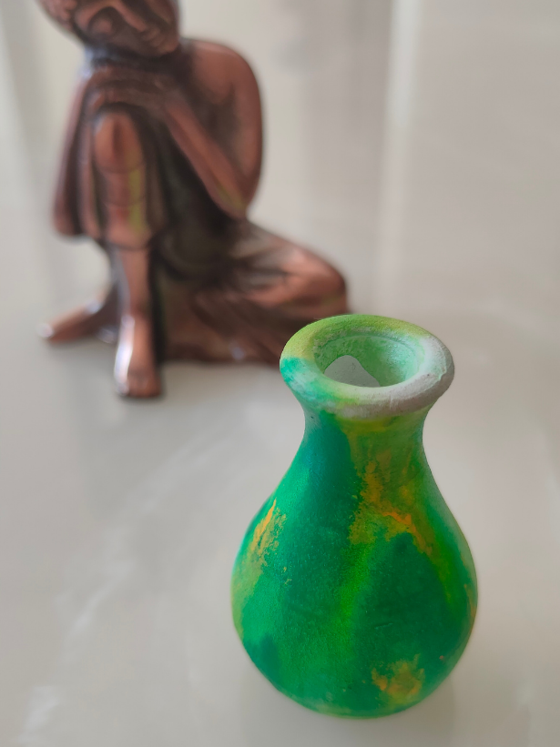 Set of 3 Small Handcrafted Terracotta Clay Pots