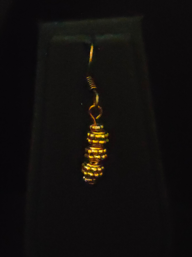 Minimal 2 Layer Necklace Set with Antique Gold Finish Metal Pendants