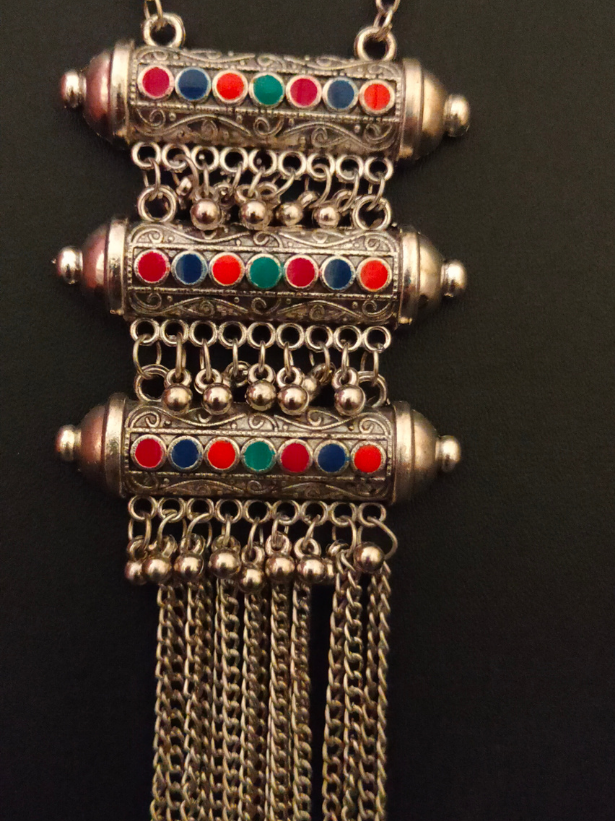 Long Chain Multi-Color Stones Necklace