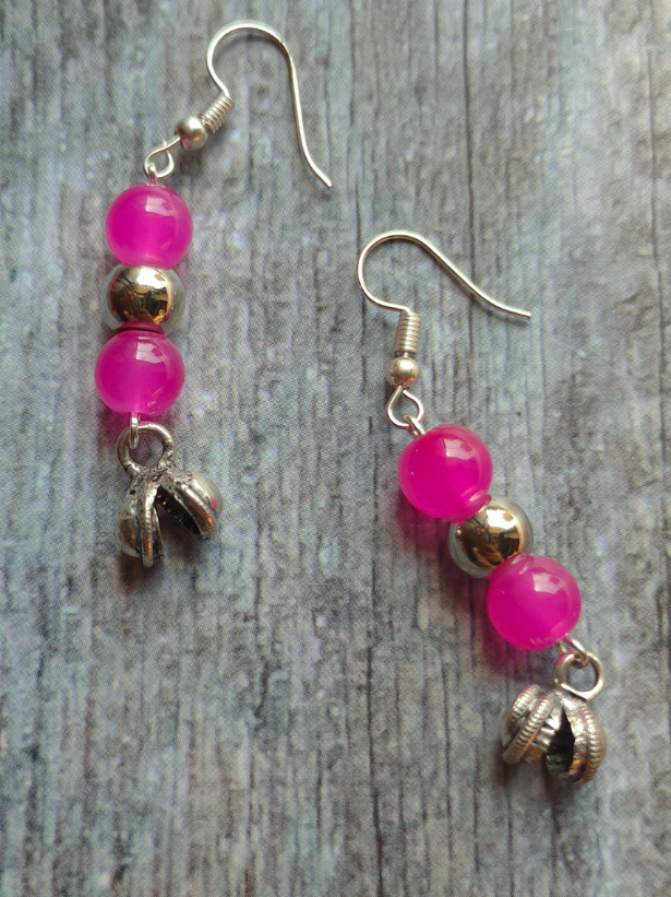 Statement Necklace Set with Tibetan Stones, Fabric and Ghungroos