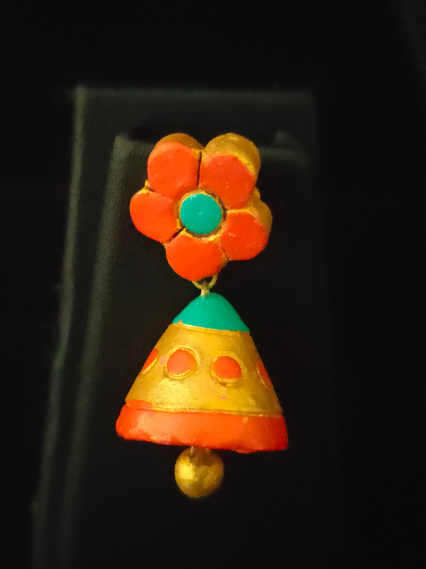 Turquoise Arc Shaped Terracotta Necklace Set