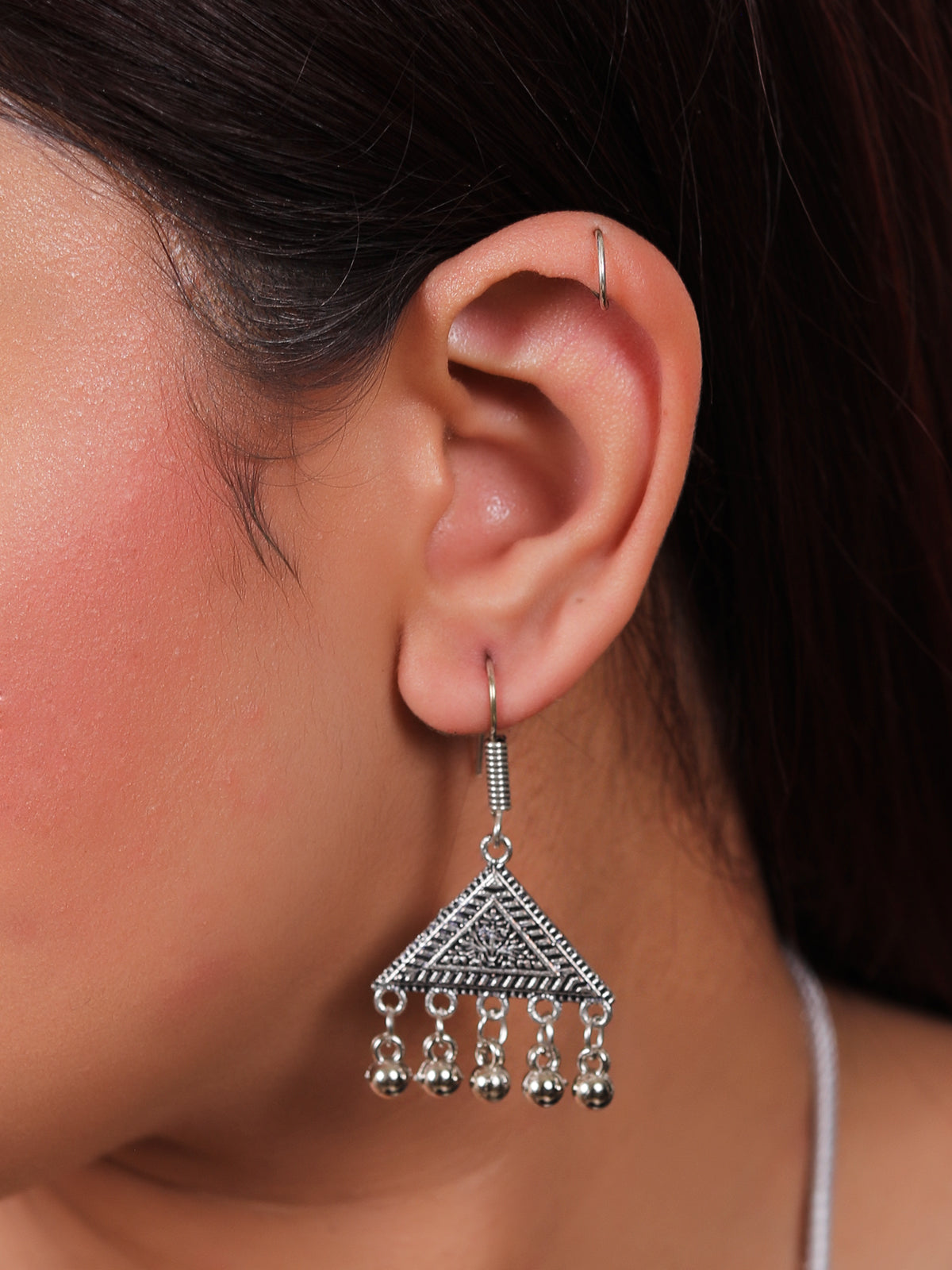 Statement Peacock Pendant Stringed White Beads Necklace Set