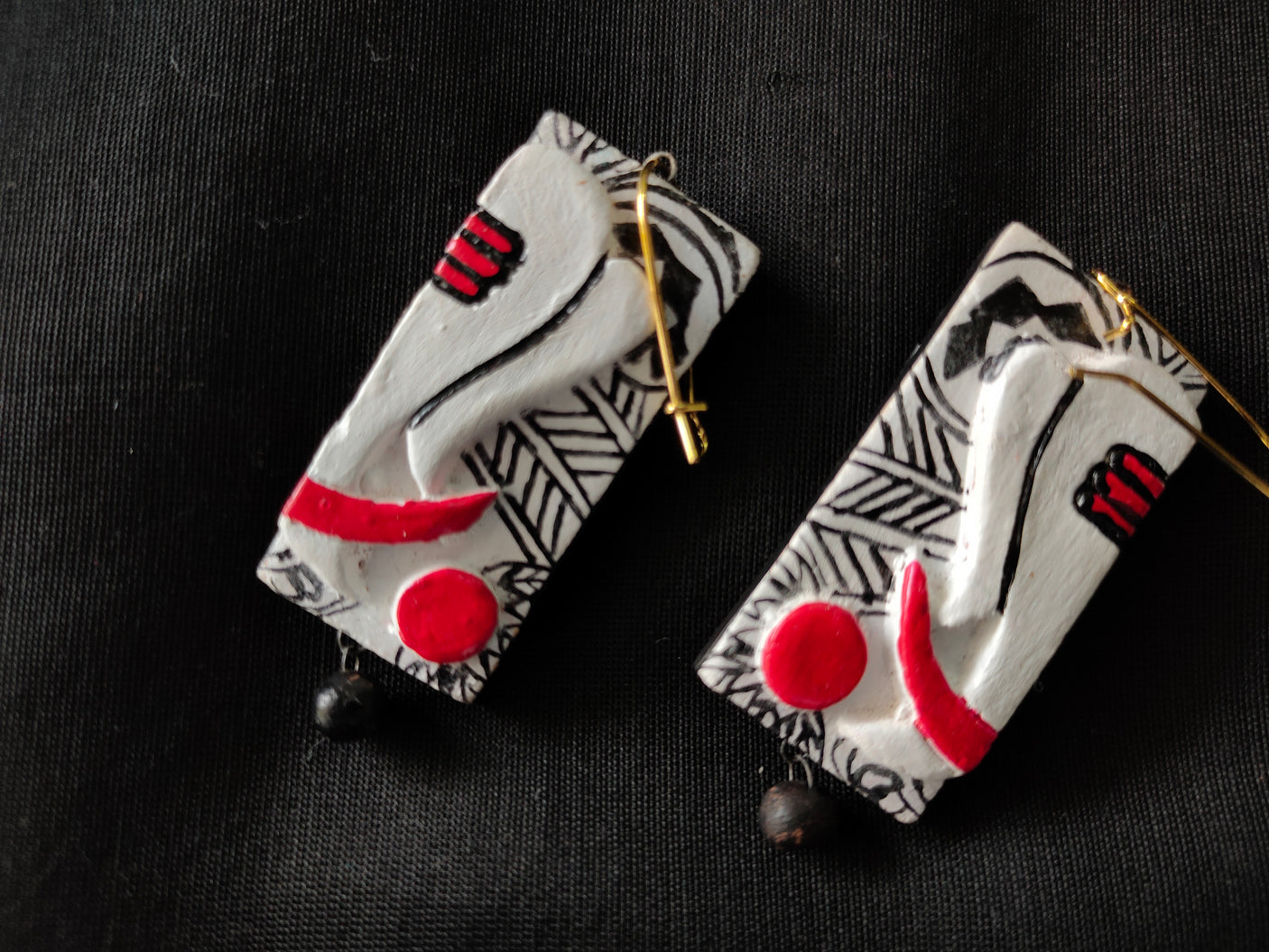 Ganesha Hand Painted Terracotta Necklace Set