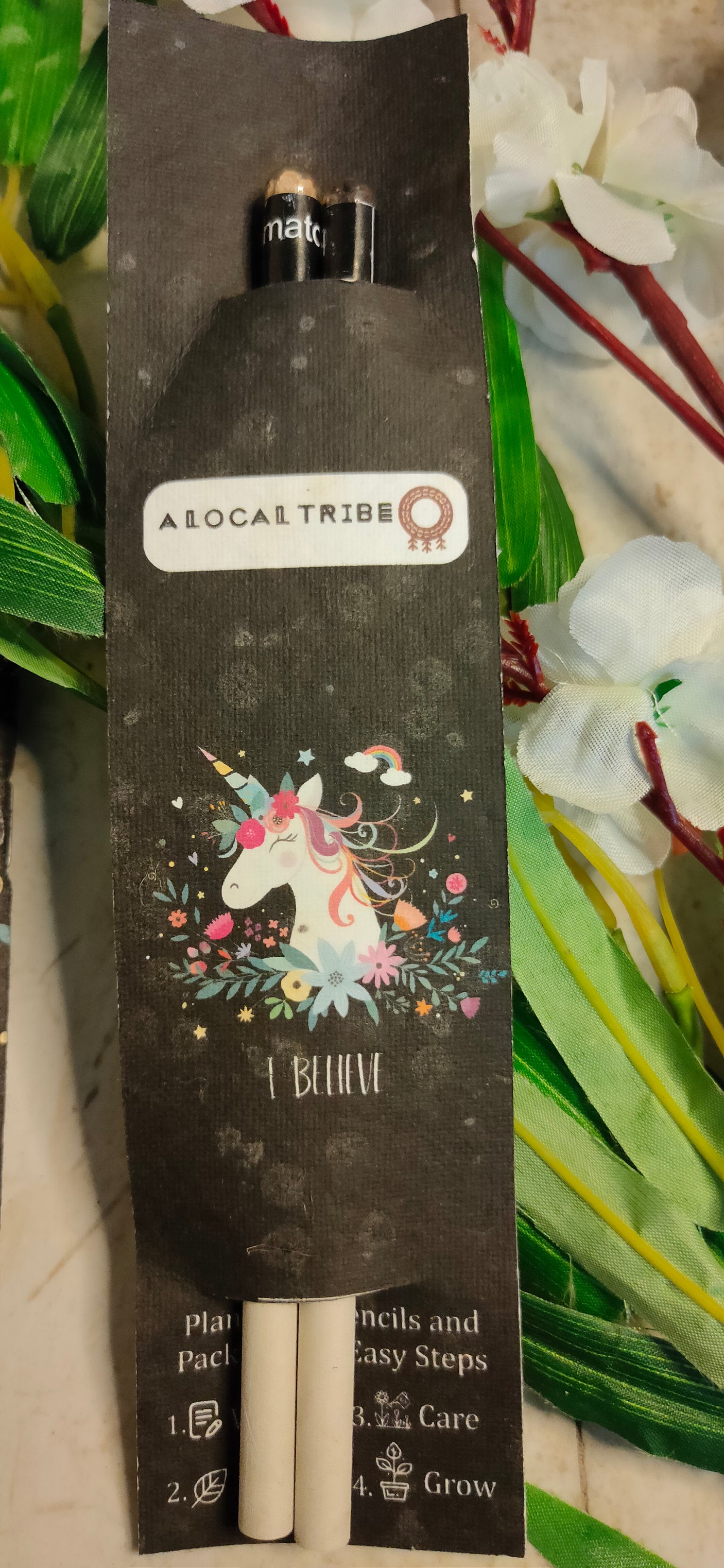 Eco-Friendly Plantable Seeds Notebook, Pen and Pencil Gift Set/Stationery Set - Black