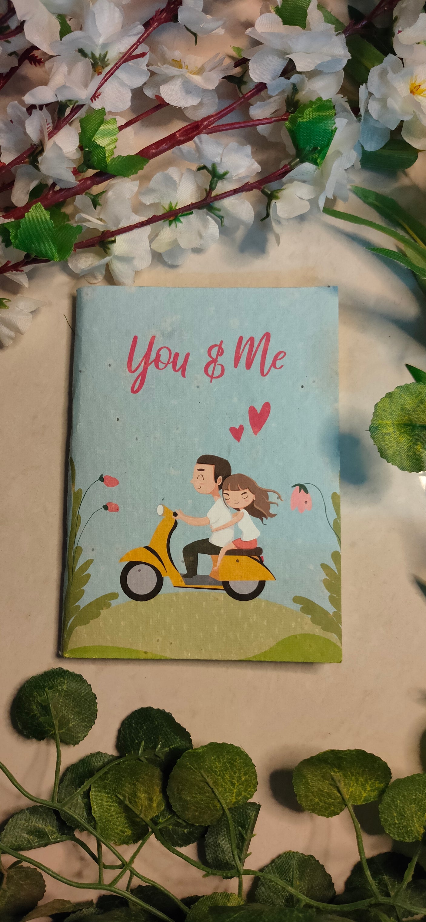 Eco-Friendly Plantable Seeds Notebook, Pen and Pencil Gift Set/Stationery Set - You & Me - Let Love Grow