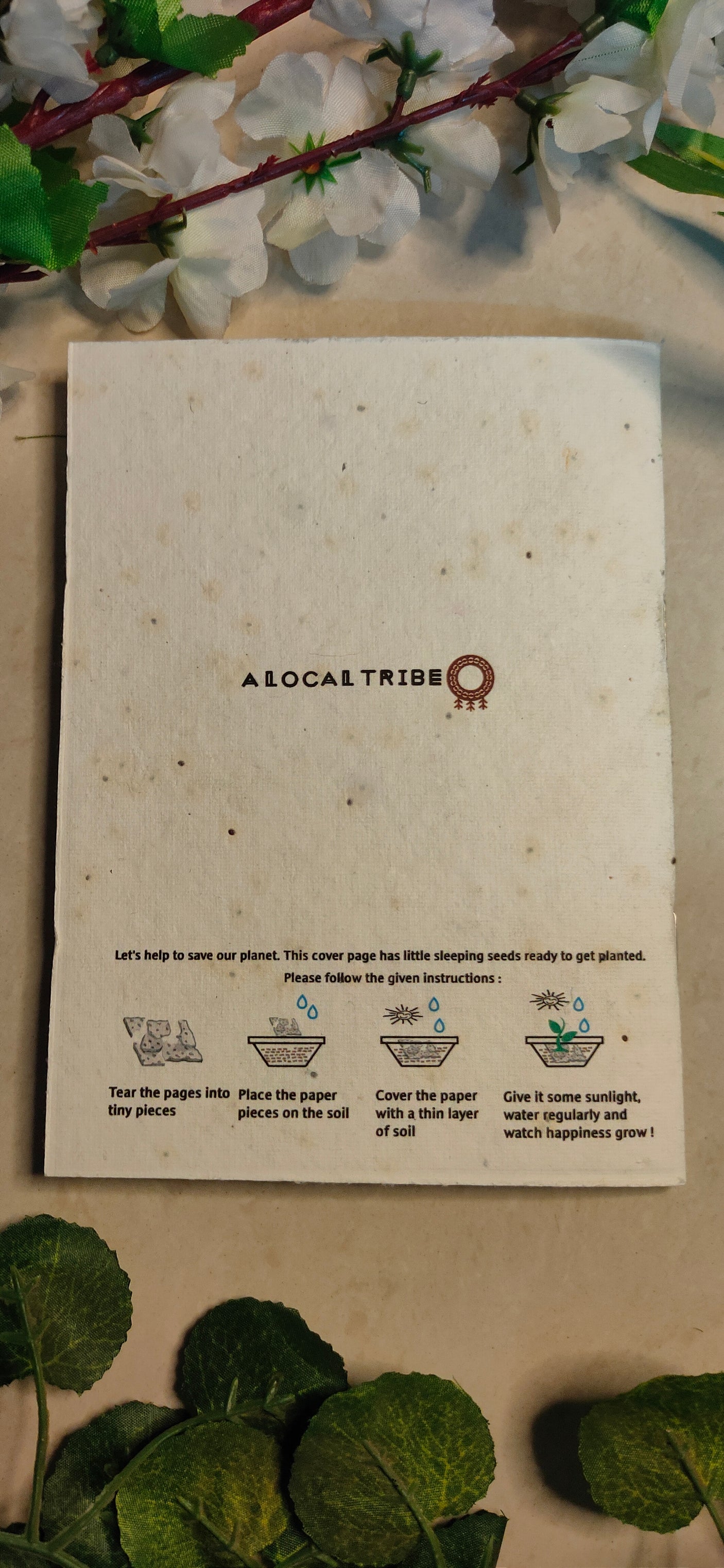 Eco-Friendly Plantable Seeds Notebook, Pen and Pencil Gift Set/Stationery Set - You & Me - Let Love Grow