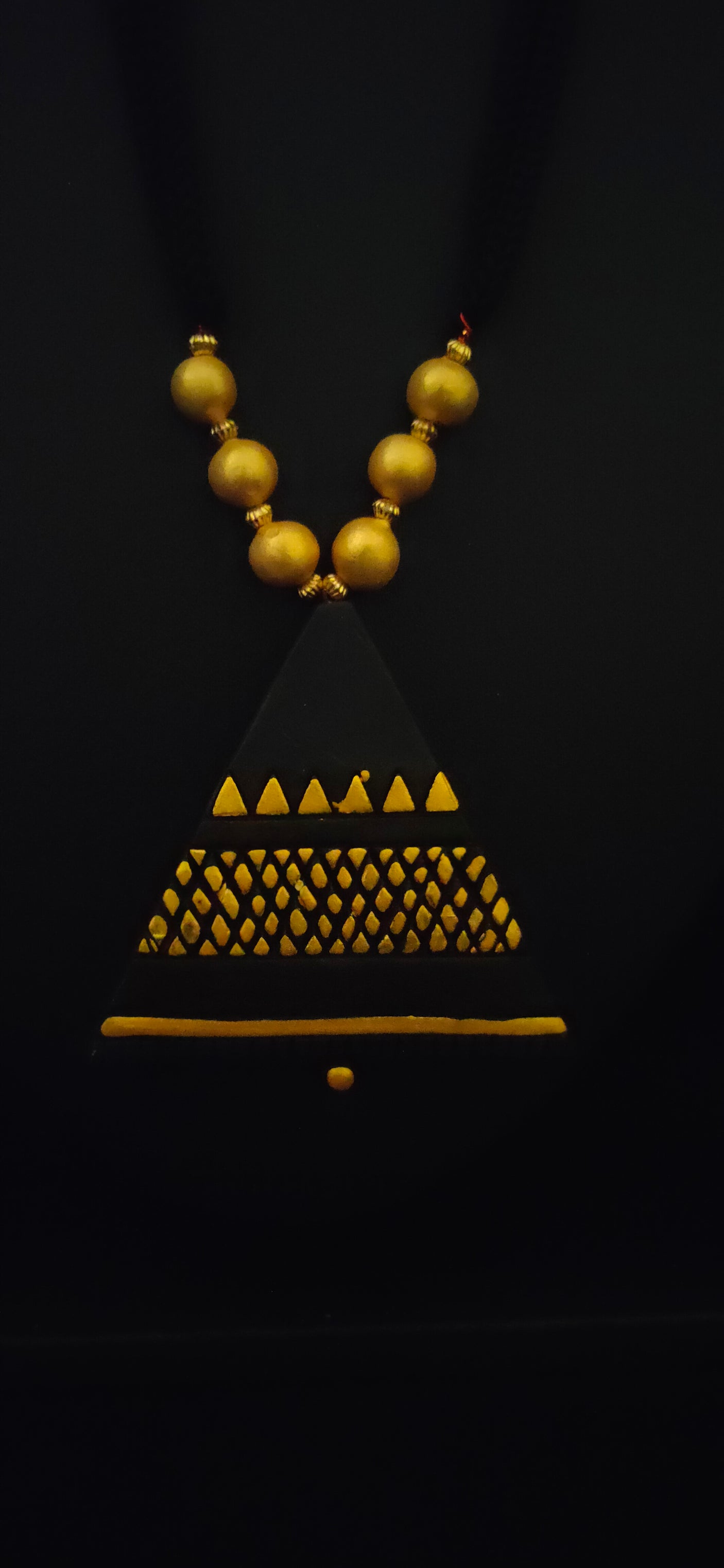 Triangular Terracotta Necklace Set