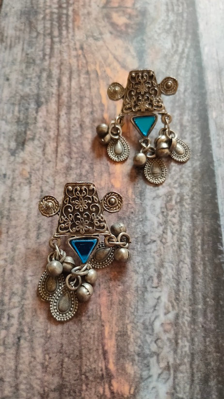 Multicolor Rhinestones Embedded Fabric Closure Metal Necklace Set