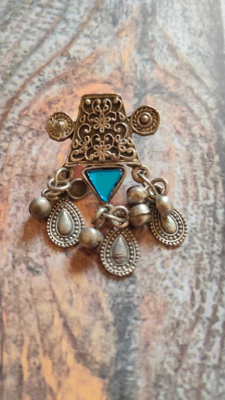 Multicolor Rhinestones Embedded Fabric Closure Metal Necklace Set