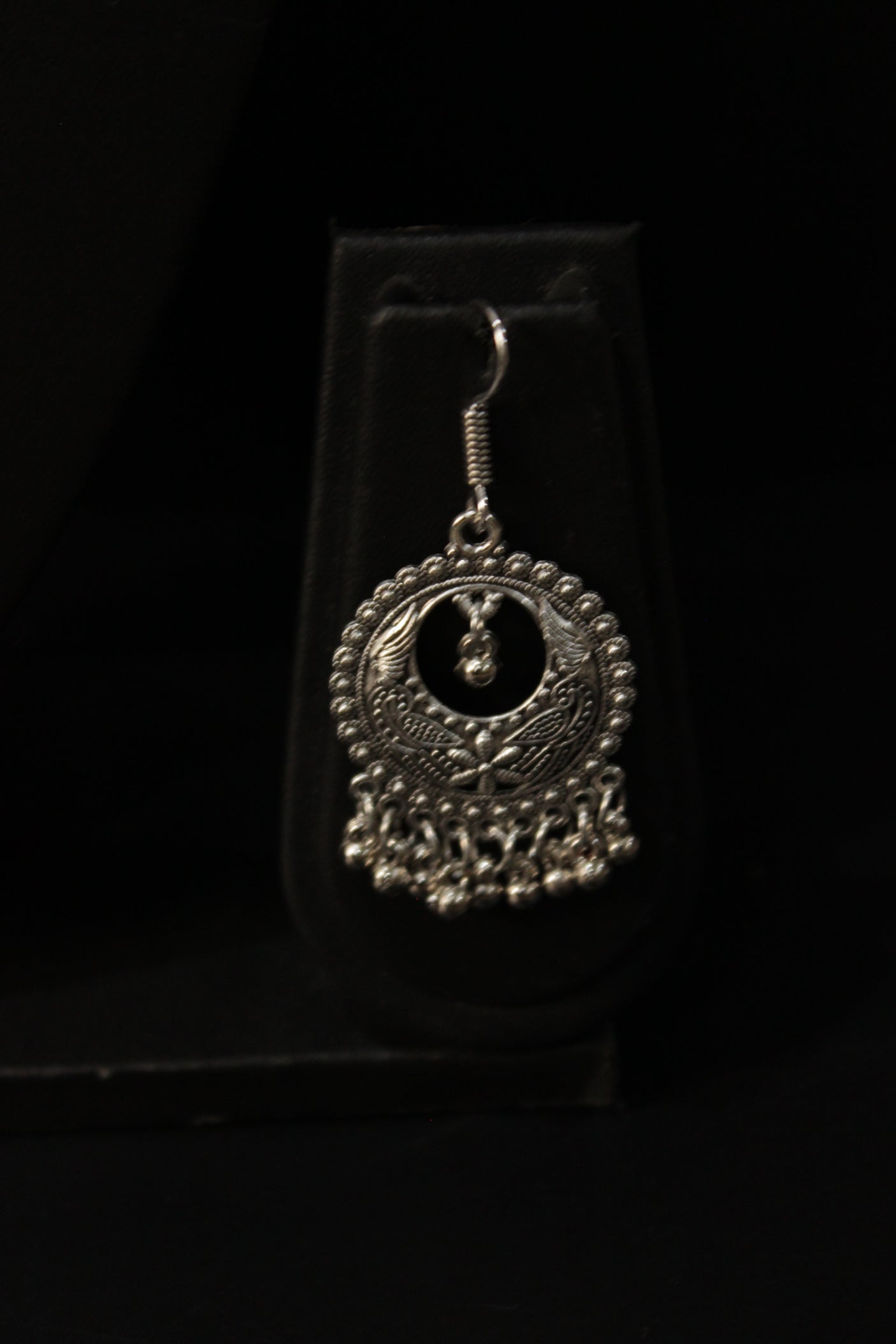 Orange Braided Threads Round Metal Charms Choker Necklace Set