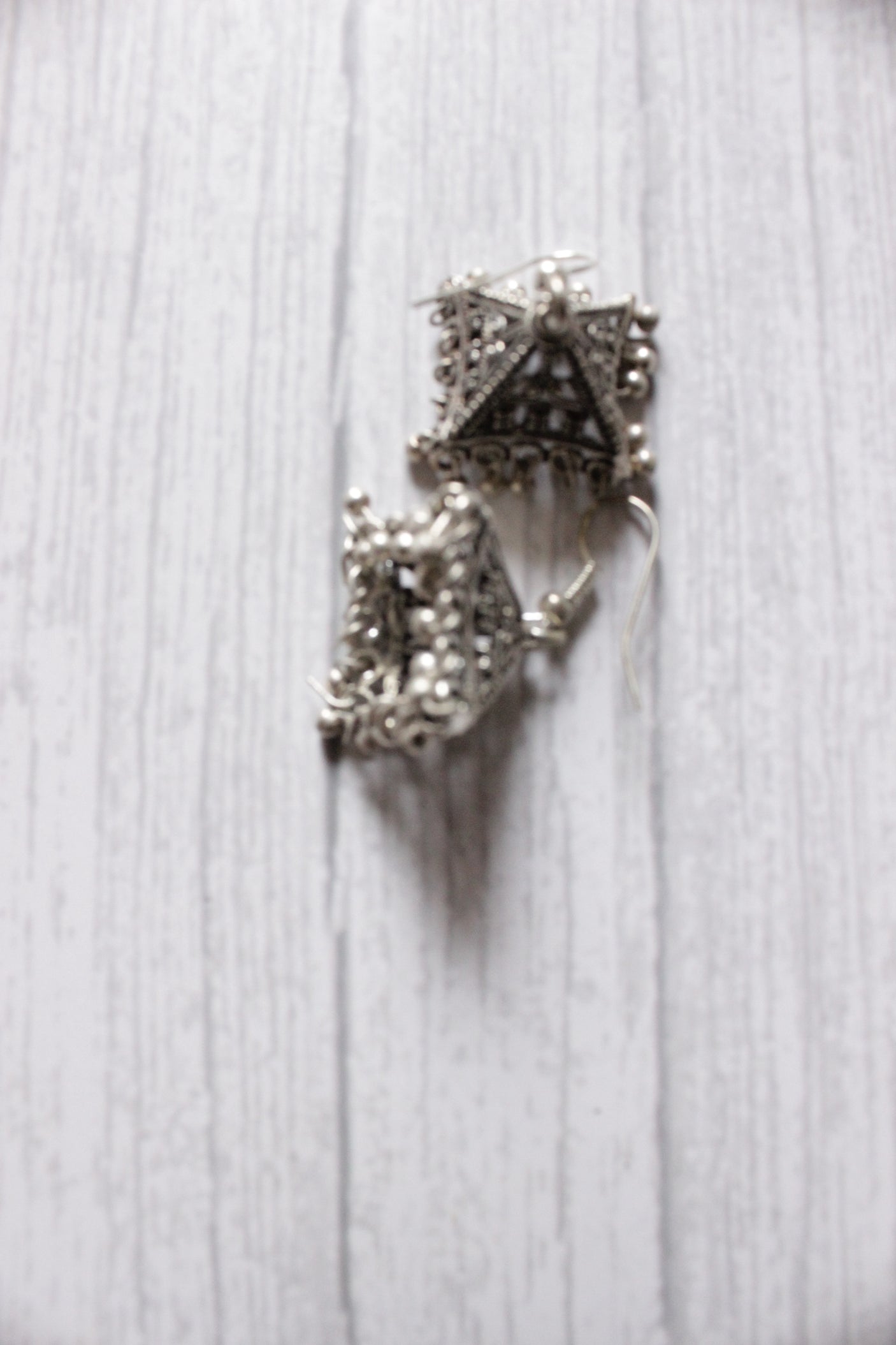 Statement Peacock Pendant Stringed White Beads Necklace Set