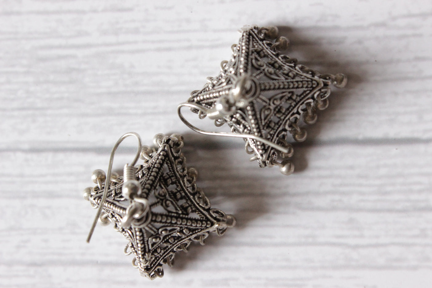 Statement Peacock Pendant Stringed White Beads Necklace Set