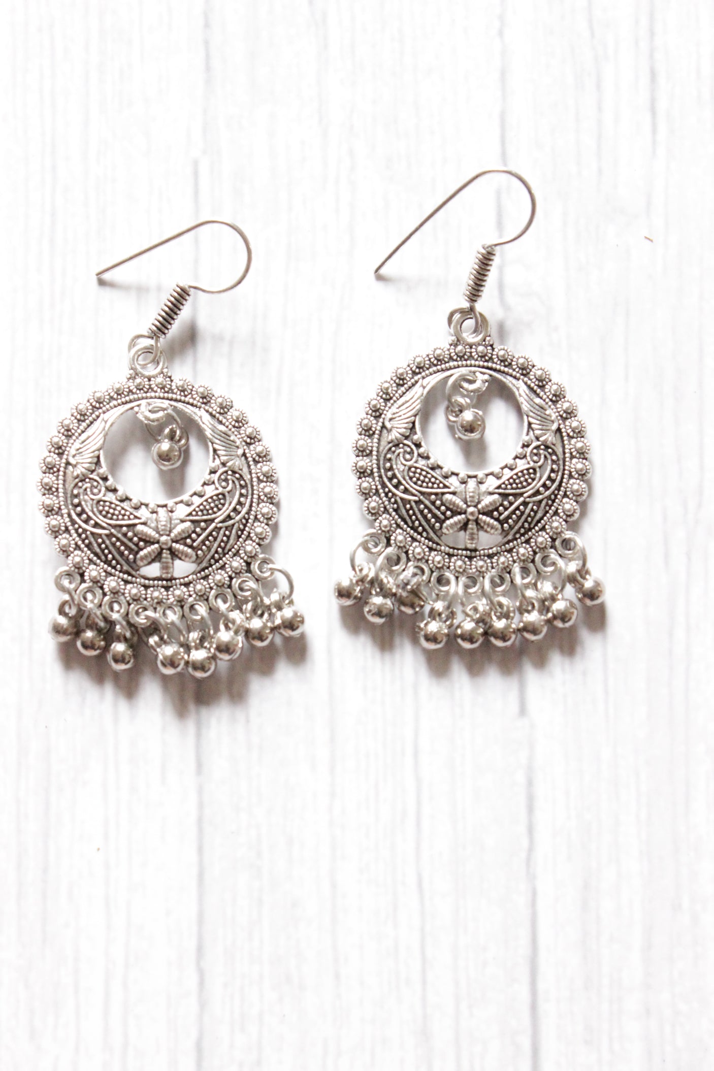 Orange Braided Threads Round Metal Charms Choker Necklace Set