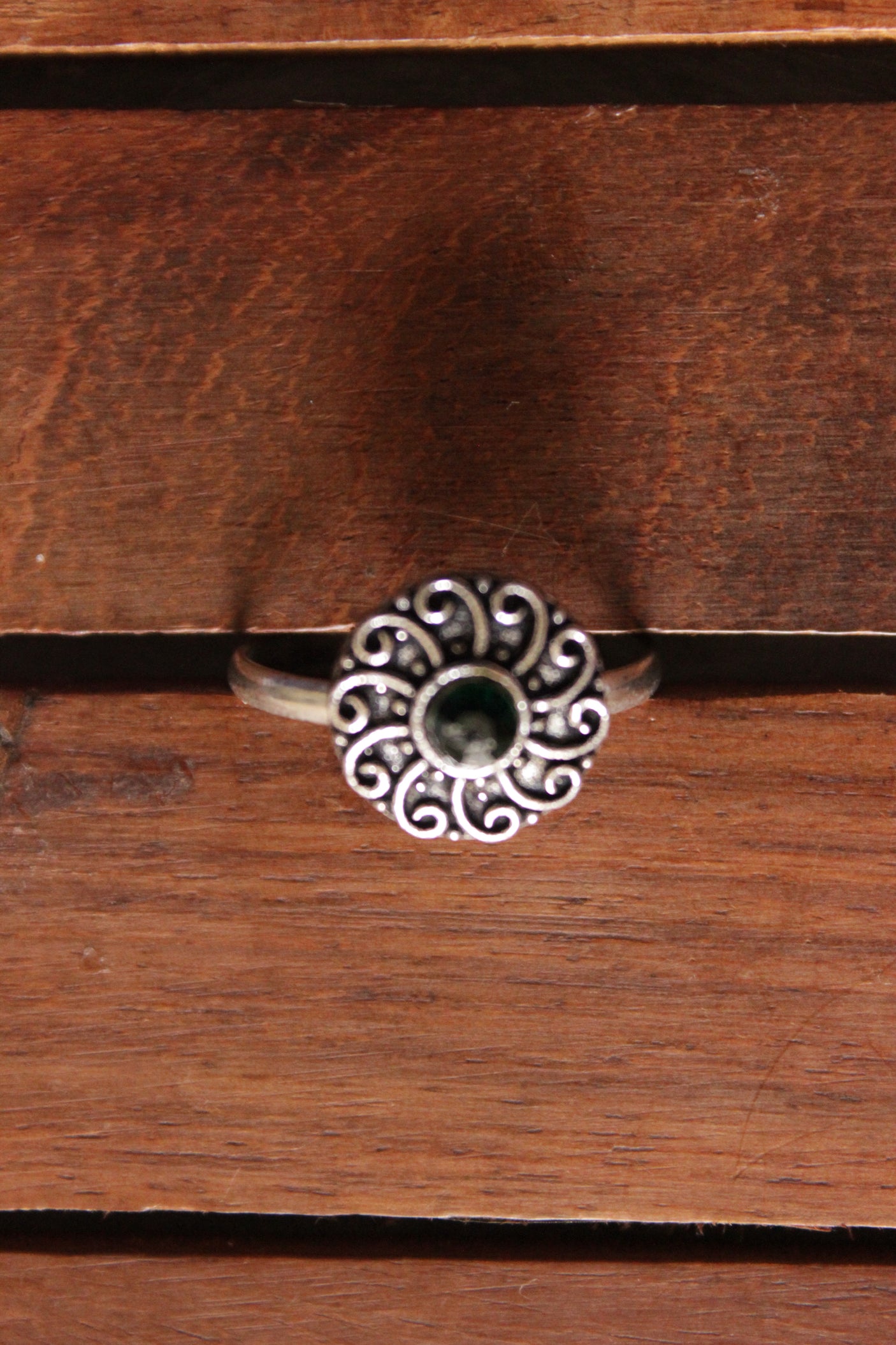 Set of Two Stone Embedded Toe Rings