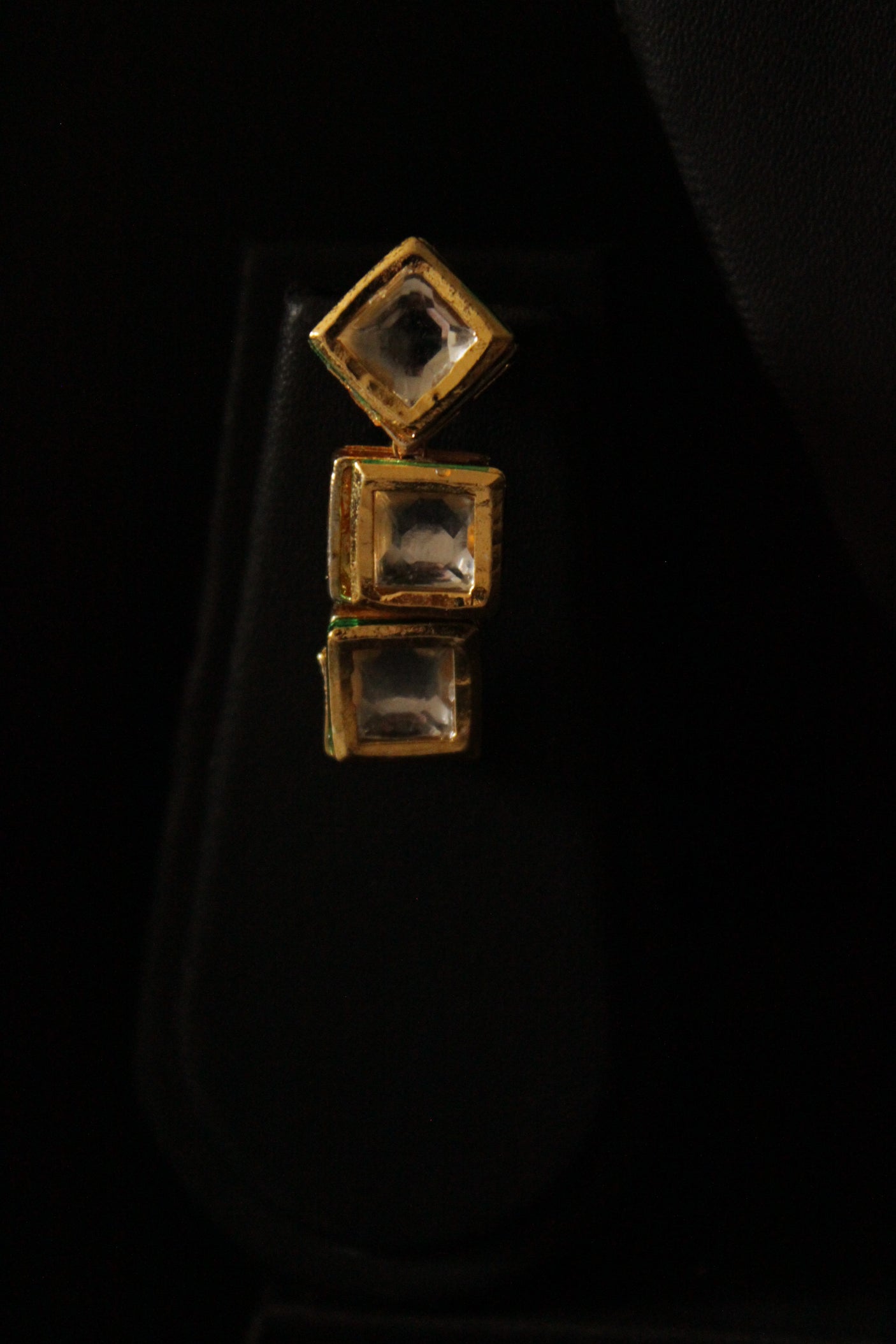 Gold Finish Kundan Stones Embedded Necklace Set