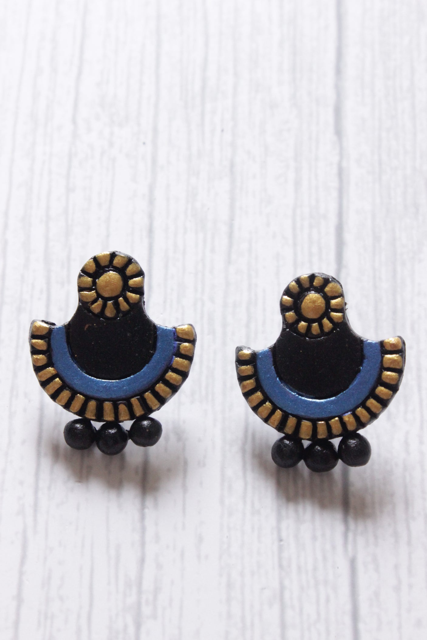Handcrafted Modern Terracotta Clay Earrings