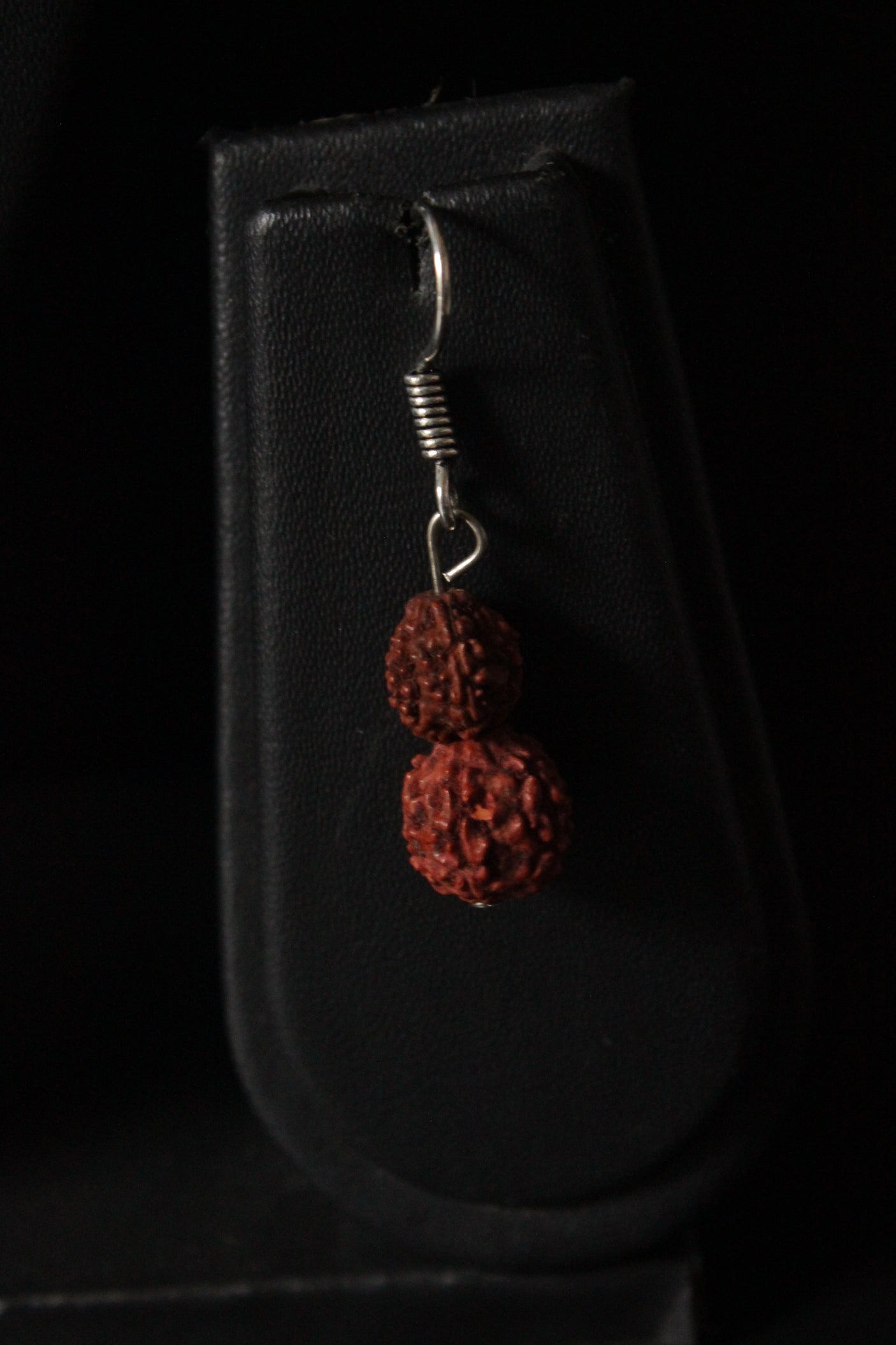 Rudraksha Necklace Set with Mantra Printed Fabric Pendant