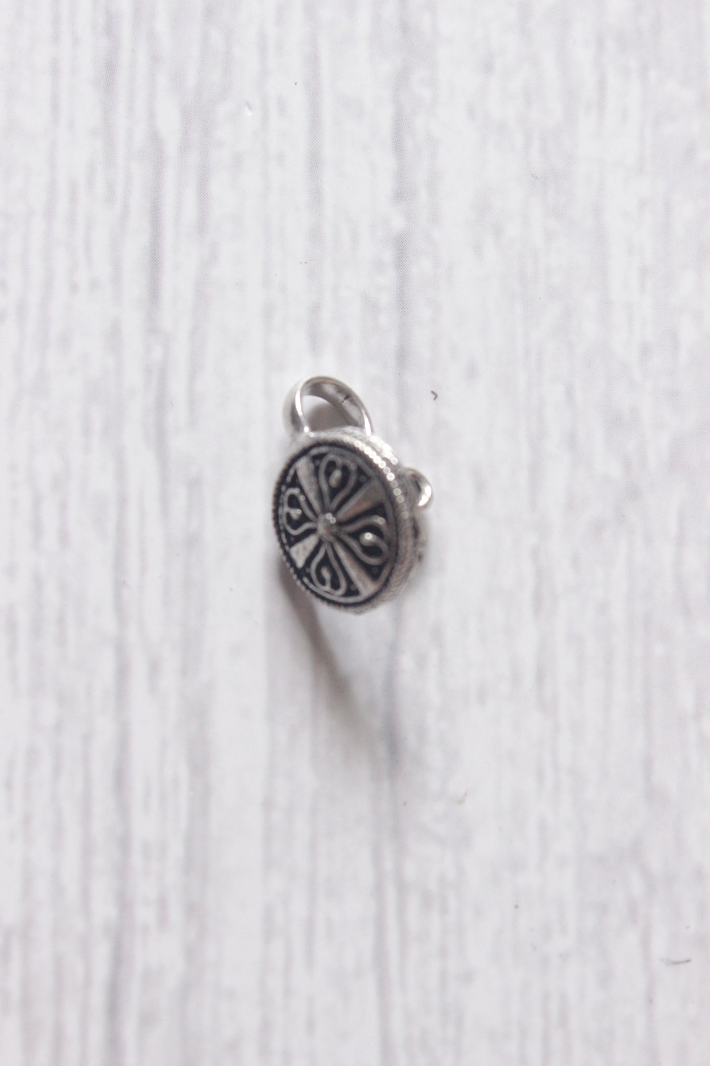 Set of 3 Leaf Motif Black Beads Braided Necklace Set with Nosepin