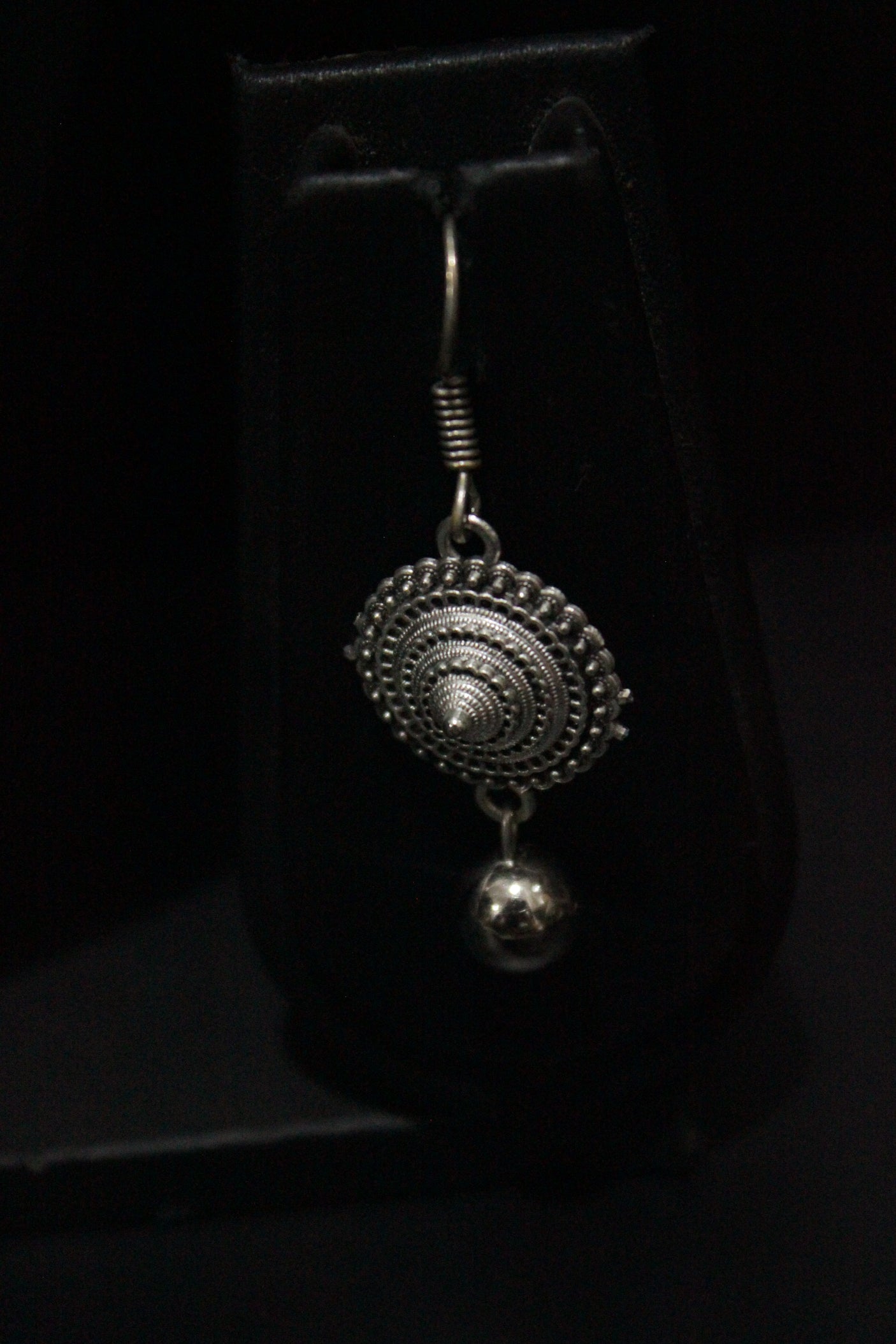 Silver Finish Choker Necklace Set with Thread Closure