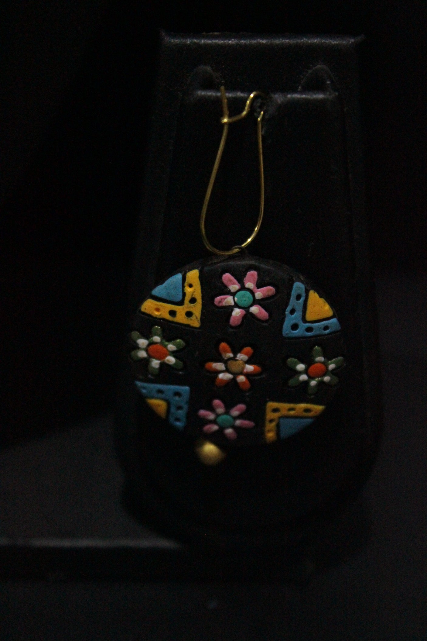 3 Layer Pendant Terracotta Clay Choker Necklace Set