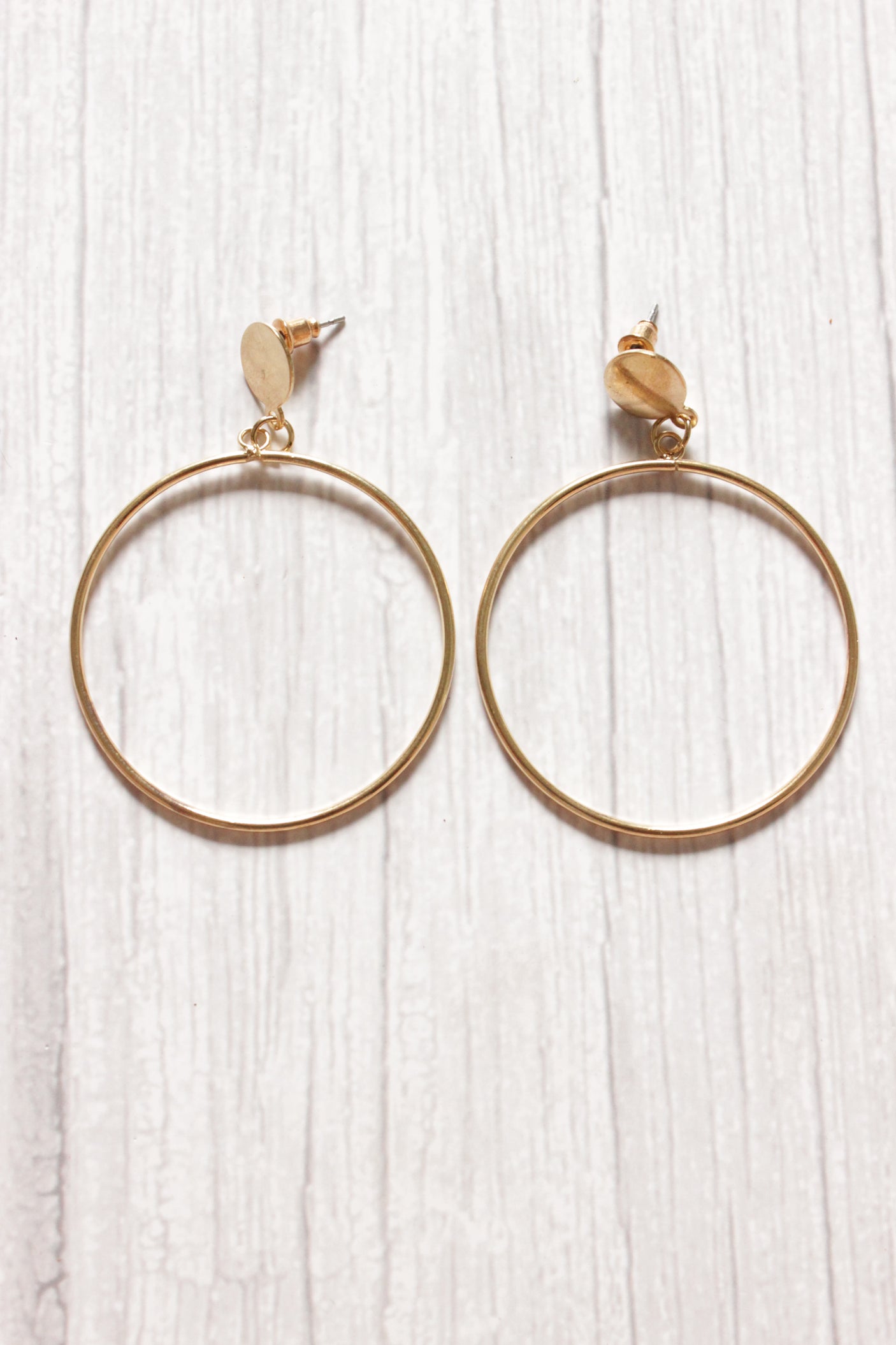 Circular Big Hoop Dangler Earrings