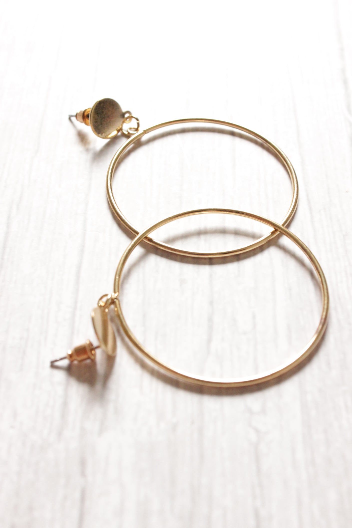 Circular Big Hoop Dangler Earrings