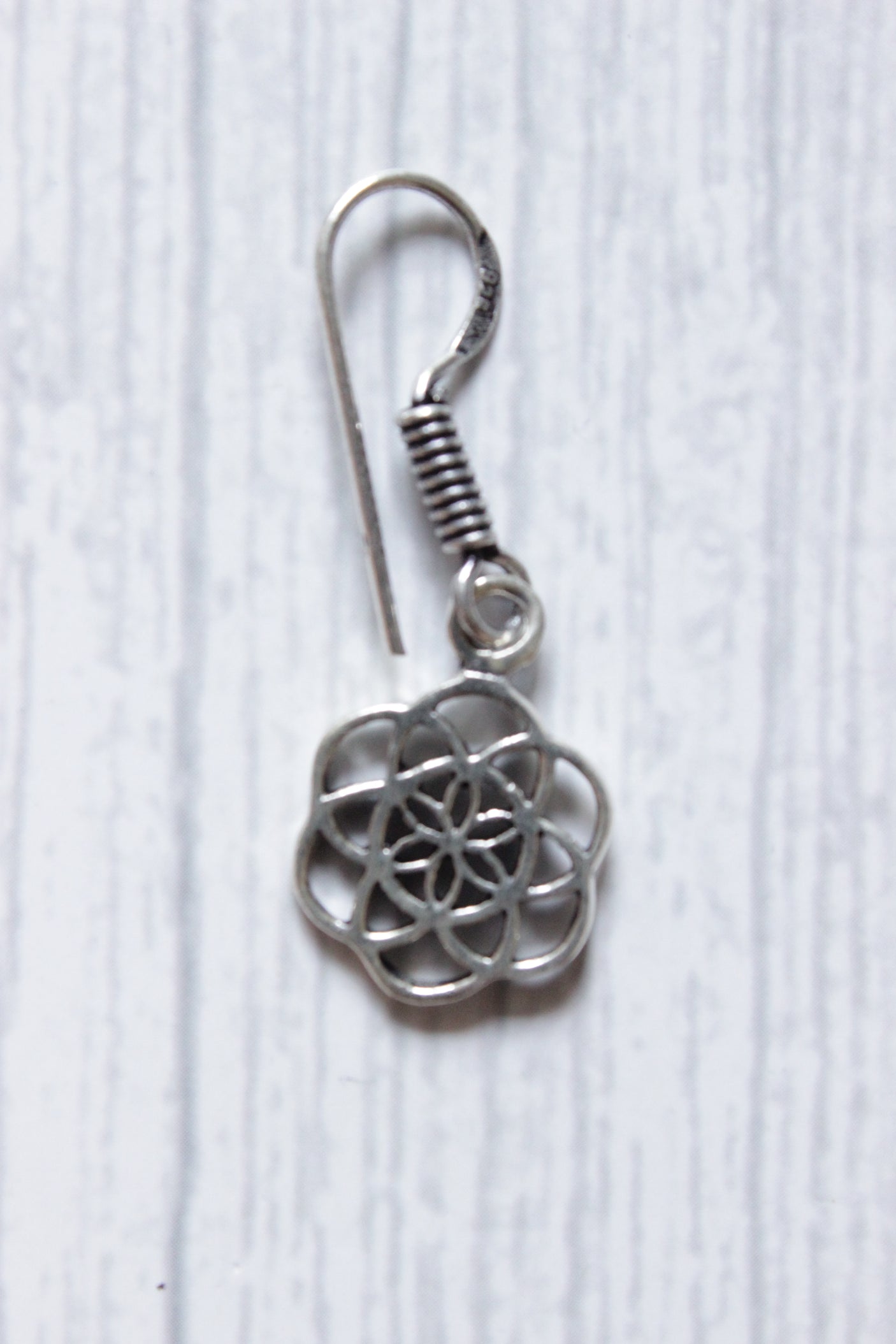 Silver Plated Chakra Dangler Earrings